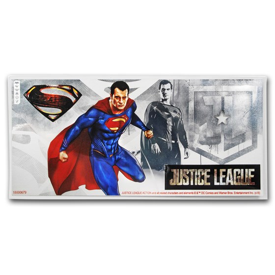2018 Niue 5 gram Silver $1 Note Justice League Superman 2018 Niue 5 gram Silver $1 Note Justice League Superman